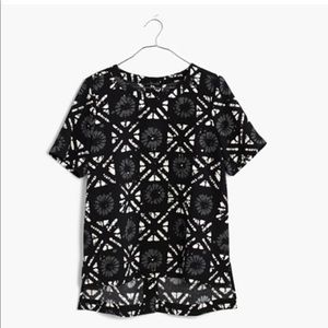 Madewell Industry Button Back Top Batik Gr…